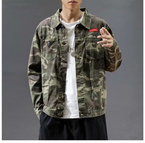 Men's Camouflage Polo Collar Jacket - The Ultimate Blend of Style and Comfort