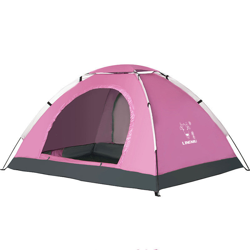 Single-layer outdoor camping tent