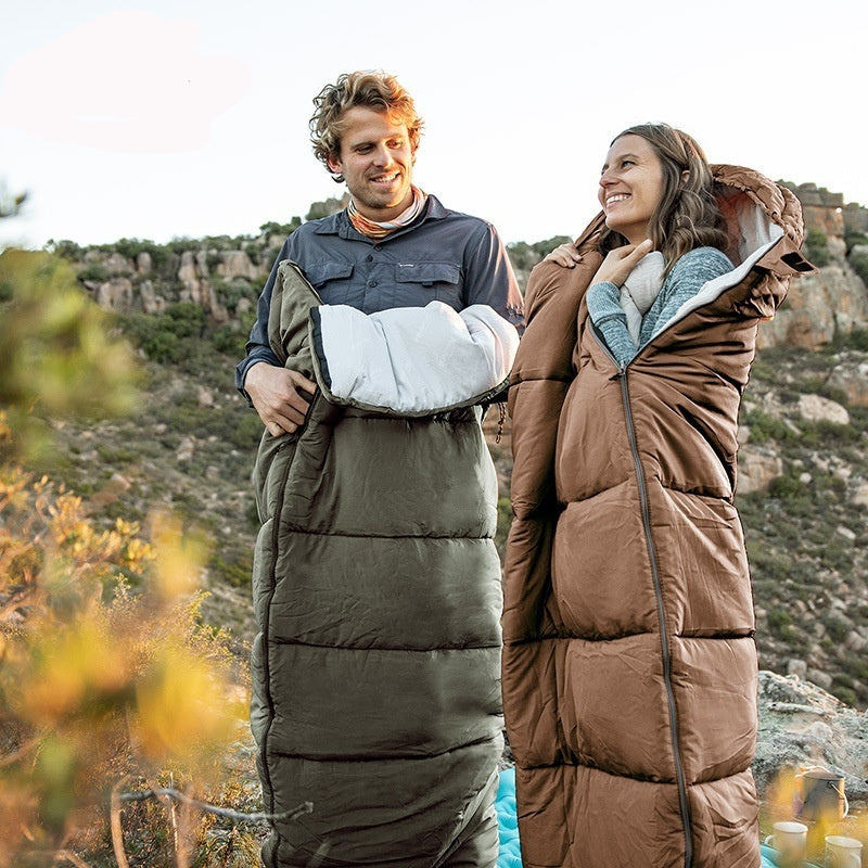 Envelope Hooded Camping Sleeping Bag