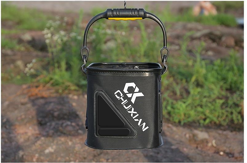 Fishing bucket with rope