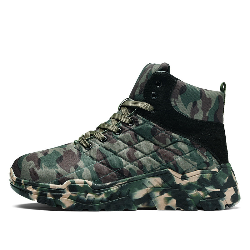 High Top Plus Velvet Waterproof Hiking Shoes