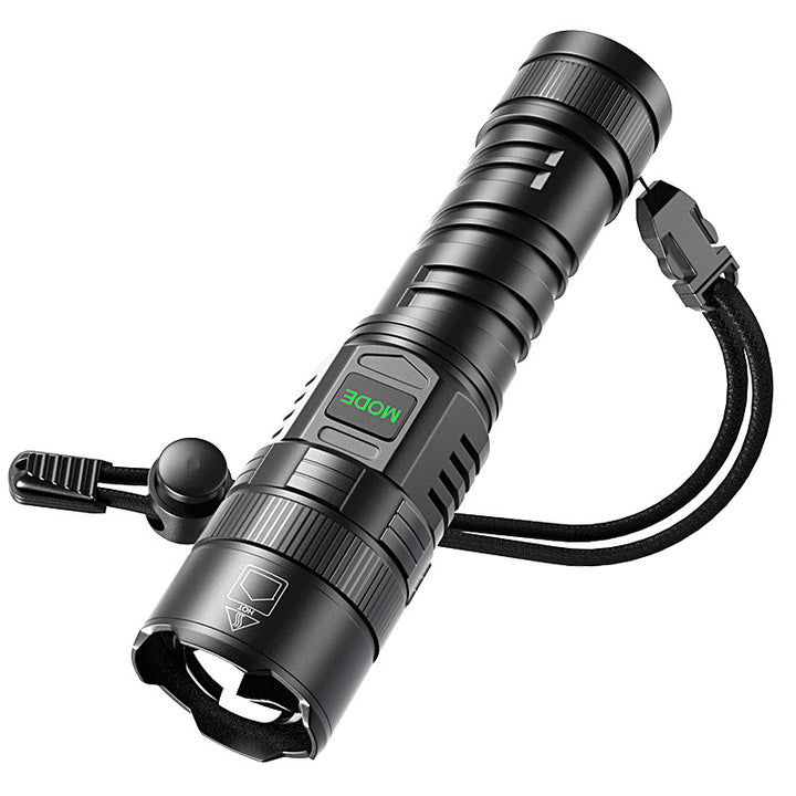 USB Charging Zoom Electric Display Portable Flashlight