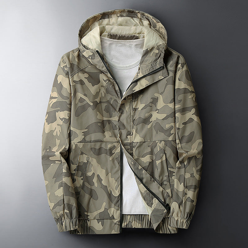Men's Hooded Camouflage Jacket