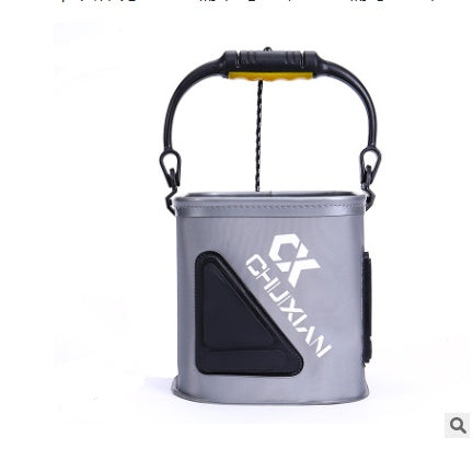 Fishing bucket with rope