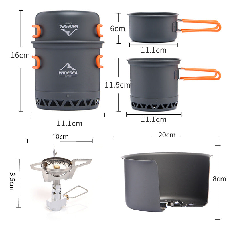 Outdoor Heat-Collecting Camping Cooking Gear