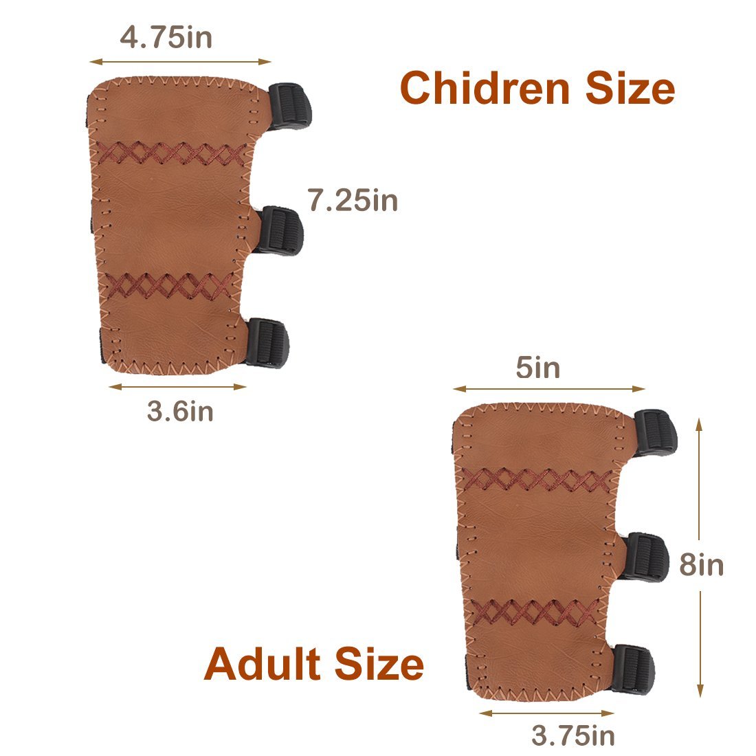 Youth Leather 3-Strap Arm Guard