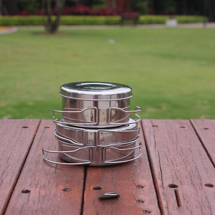 Outdoor Stainless Steel Cookware Pot Set
