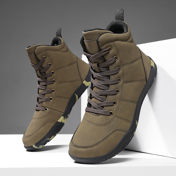 Leather High-top Shoes