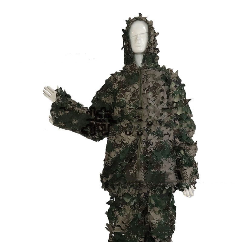 3D Maple Leaf Jungle Hunting Hooded