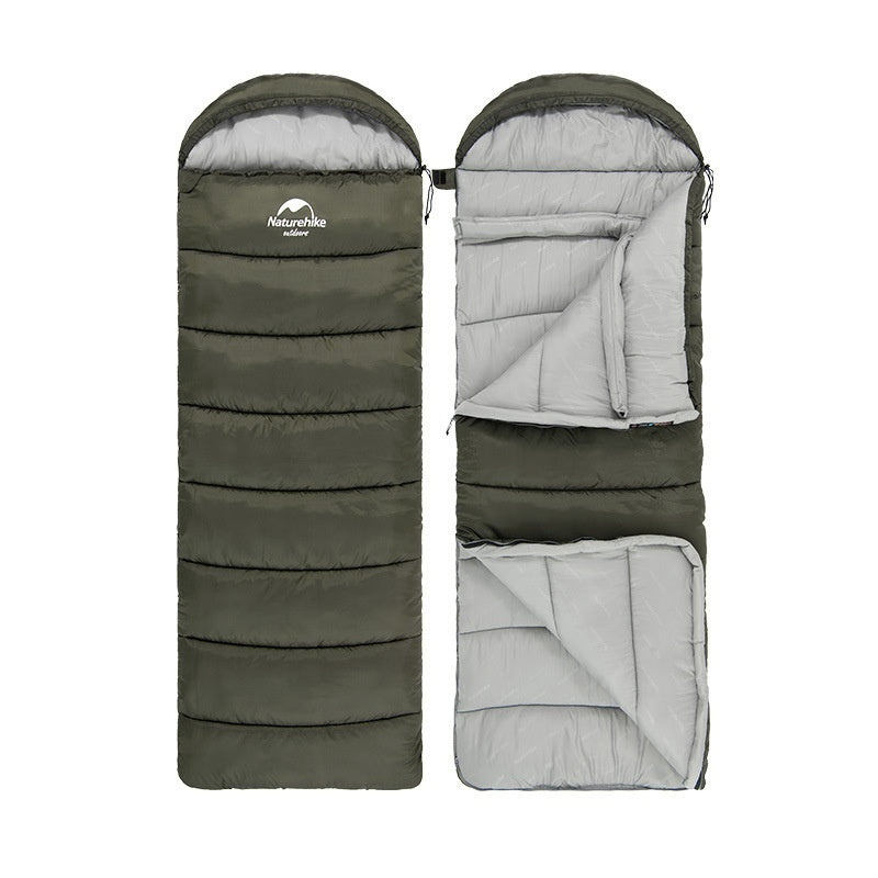 Envelope Hooded Camping Sleeping Bag