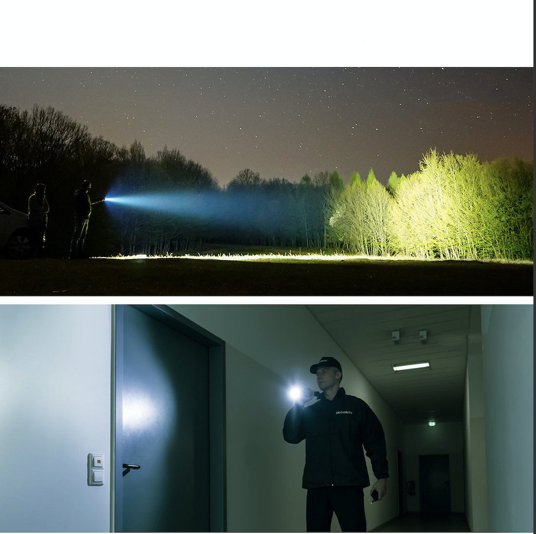 Outdoor Camping Compass Rechargeable Flashlight