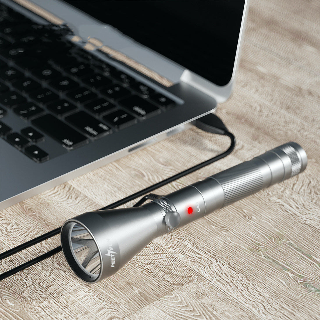 Outdoor Camping Compass Rechargeable Flashlight