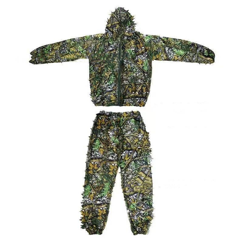 3D Maple Leaf Jungle Hunting Hooded
