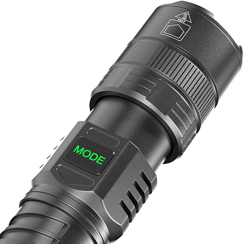 USB Charging Zoom Electric Display Portable Flashlight