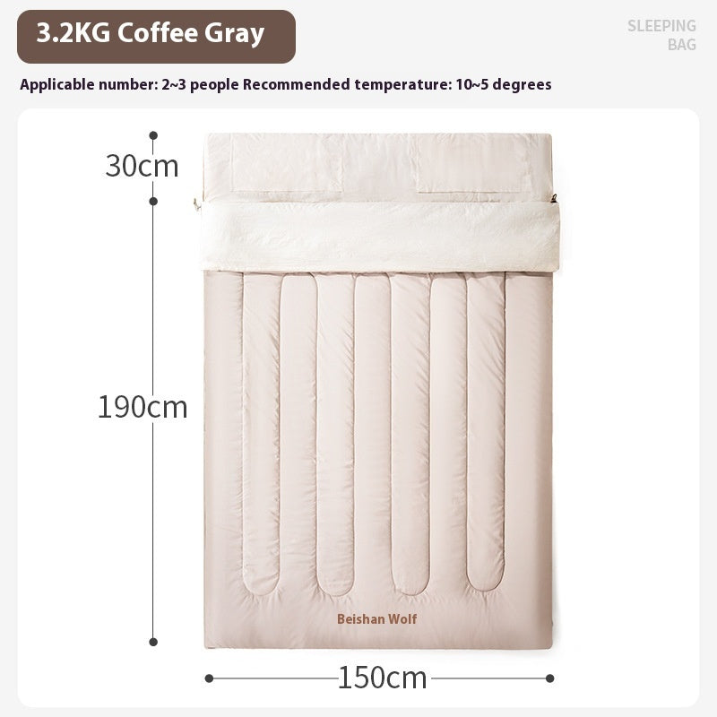 Outdoor Thickened Cold Protection Camping Sleeping Bag