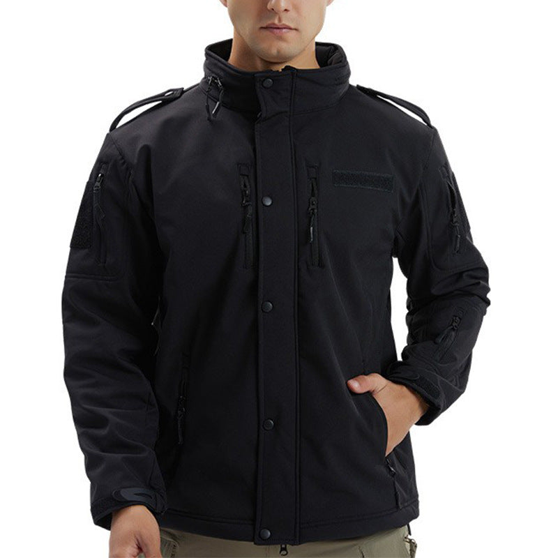 Men's Fleece Camouflage Waterproof Soft Shell Jacket